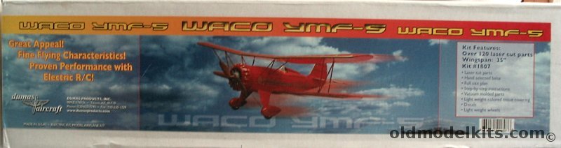 Dumas Waco YMF-5 - 35 inch Wingspan Balsa Flying Model Airplane, 1807 plastic model kit
